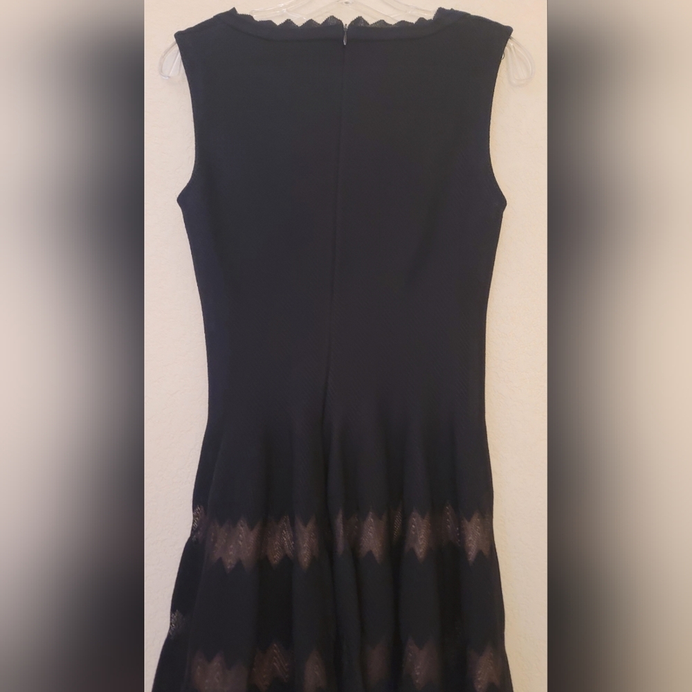 Alaia Black Scalloped Jaquard Fit And Flare Skater Dress Womens Size 42/US S - Picture 10 of 16